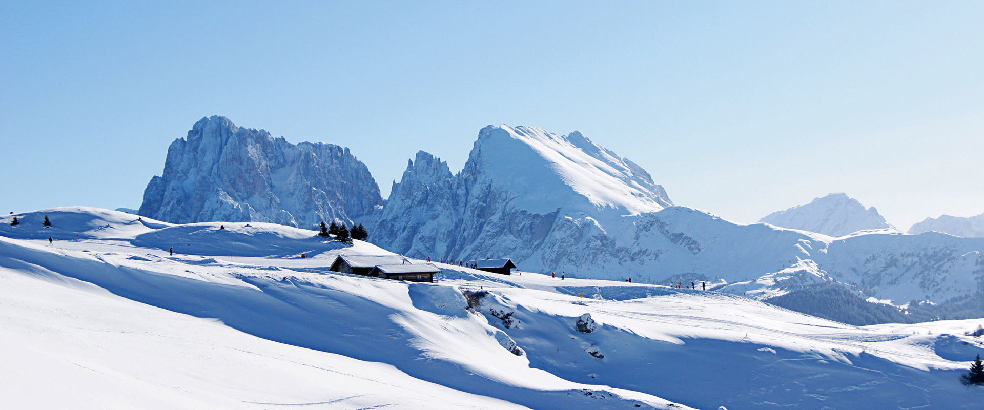 Paesaggio invernale all'Alpe di Siusi Paesaggio invernale innevato sull'Alpe di Siusi.