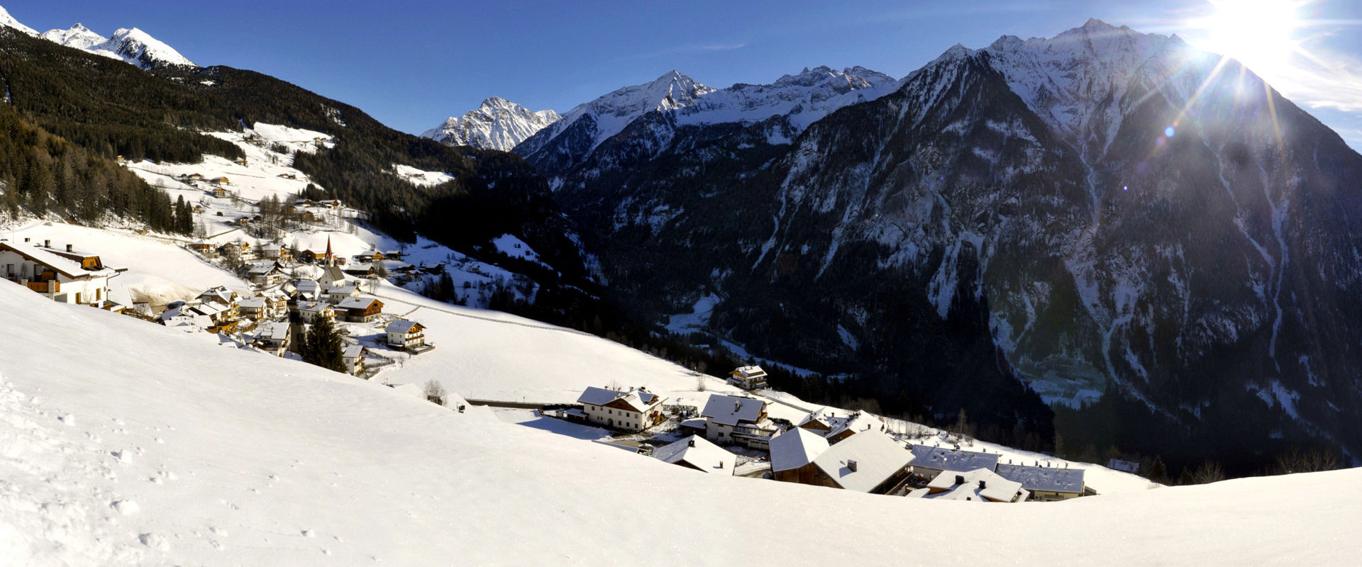 Acereto Il villaggio di Acereto d'inverno