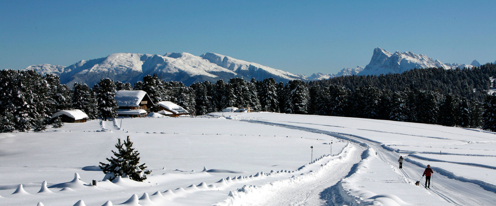 Alpe di Villandro Sentiero invernale & piste da fondo sull'Alpe di Villandro