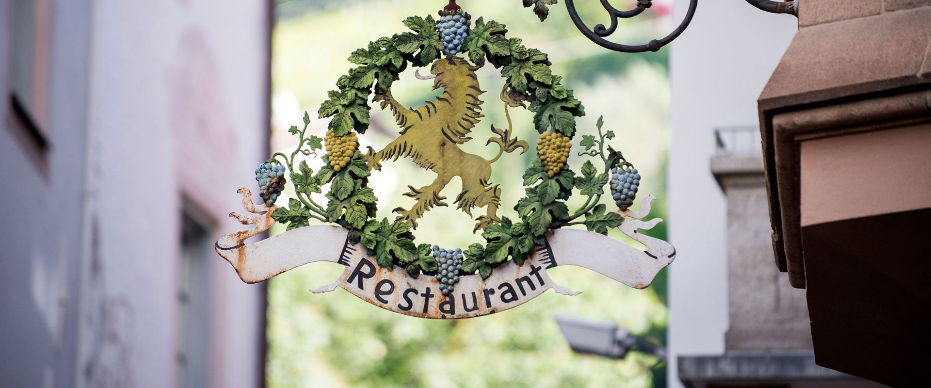 Ristoranti storici Stemma a forma die leone di un ristorante.