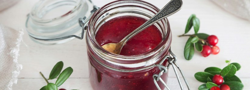 Marmellata di mirtilli rossi