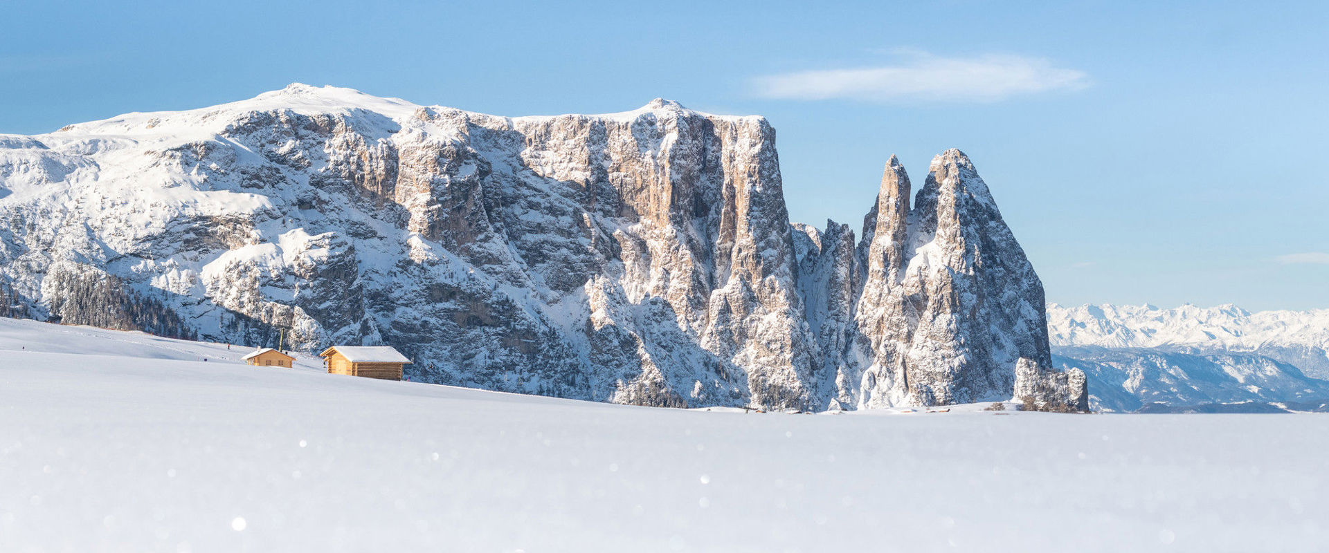 Lo Sciliar in inverno Paesaggio invernale con vista sulle Dolomiti.