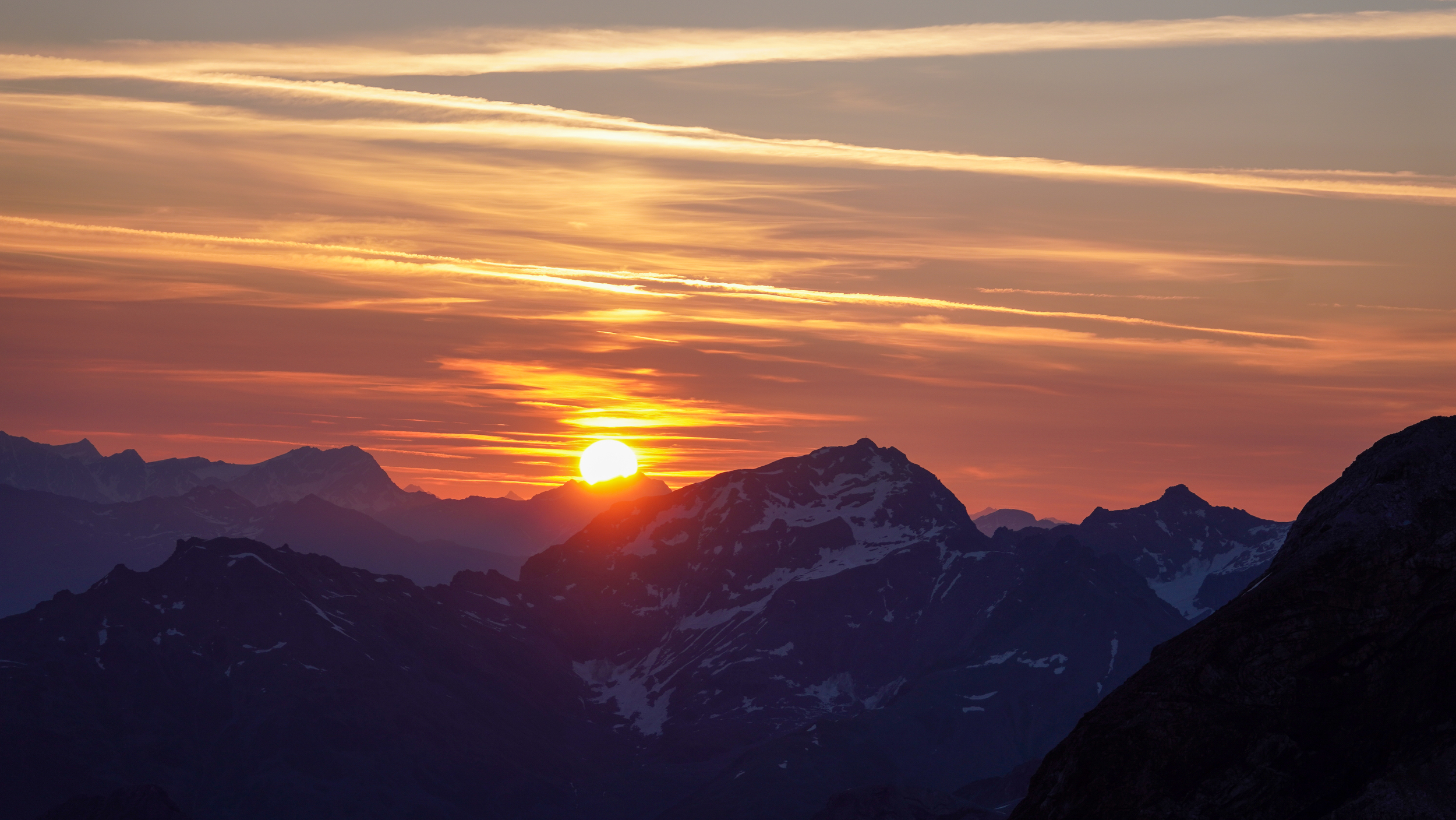 Vette durante l'alba.